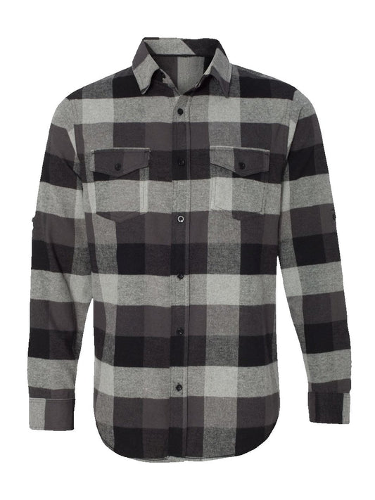 Long Sleeve Flannel Grey And Black